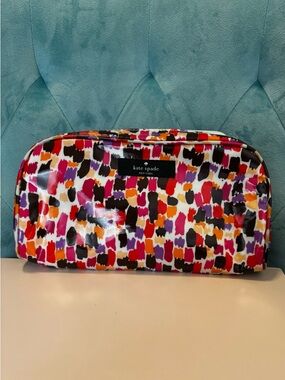 kate spade Multicolor Brushstroke Print Cosmetic Pouch